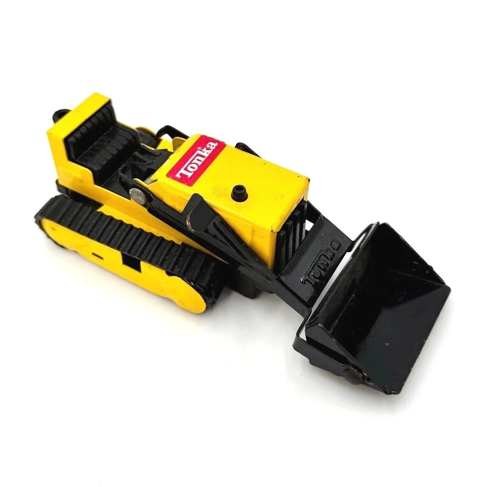 Vintage 1970-73 Tonka Pressed Steel Mini Front Loader - missing a tread (track)‎